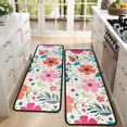 thumbnail image 4 of Kitchen Rugs Sets Of 2,Pioneer Flower Floral Print Pattern Anti Fatigue Kitchen Mat Rugs Non Slip Washable,Decorative Kitchen Floor Mats for Kitchen,Sink,Laundry,17"x47"+17"x47", 4 of 5