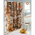 thumbnail image 6 of Thanksgiving Highland Cow Shower Curtains for Bathroom, Fall Pumpkin Leaf Waterproof Fabric Shower Curtain for Bathroom Bathtub Decoration, Machine Washable, 54x"78", 6 of 9