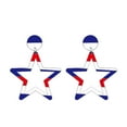 thumbnail image 2 of VOAVEKE American Patriotic Earrings American Flag Red White And Blue Earrings For Women 4th Of July Dangle Earrings For Women, 2 of 5