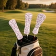 thumbnail image 5 of Yuyamidu Pink Cow Print Golf Club Head Covers PU Leather Golf Head Covers Driver Covers Cute Golf Headcover Fariway Wood Headcover Hybrid Covers, 5 of 7