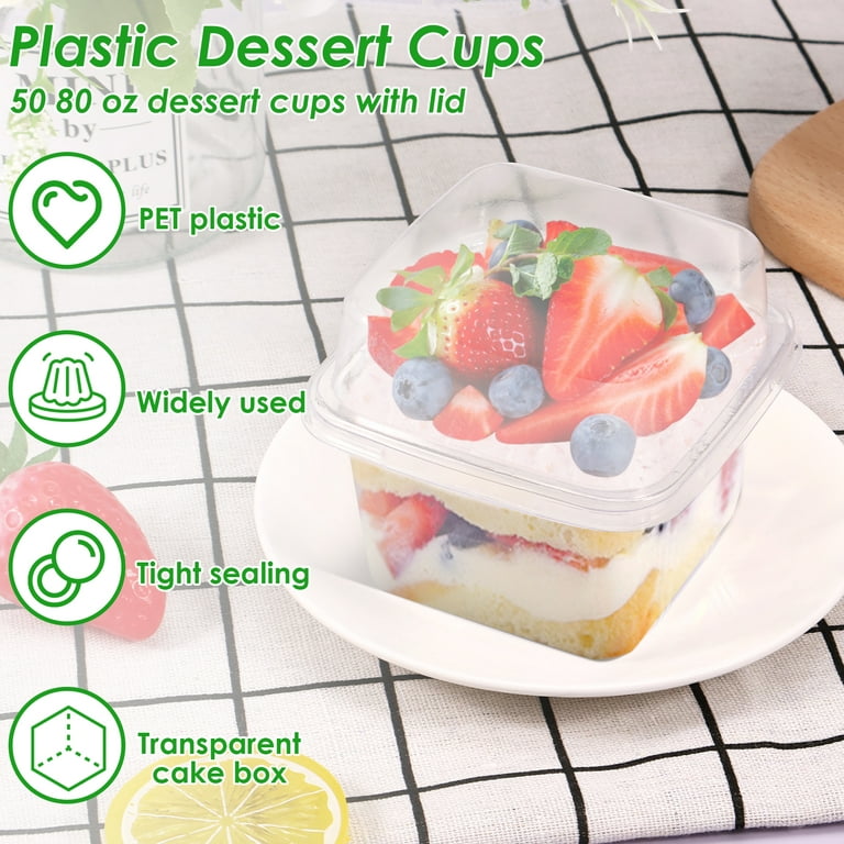 Pudding Cup Container Box w/lid