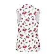 thumbnail image 5 of Yuyamidu Red Cherry Ladies Golf Shirt Buttons Golf Shirts for Women Summer Athletic Tank Tops Stretchy Sleeveless Athletic Shirts Size L, 5 of 7