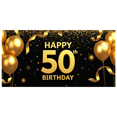 thumbnail image 3 of Golden Happy 50th Birthday Banner Background, Party Backdrop Decorations for Photography Props Birthday Party Celebration Photo Booth Decor, 3 of 4