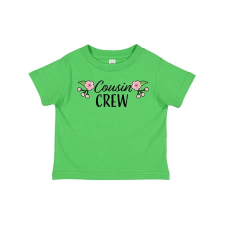 

Inktastic Cousin Crew with Flowers Gift Toddler Toddler Girl T-Shirt