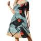 thumbnail image 2 of Mirlos de alas rojas de Amanda Laurel Atkins Vestido de manga corta vestidos verano ropa de verano Vestido, 2 of 7