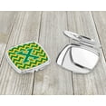 thumbnail image 3 of Letter X Chevron Green and Gold Compact Mirror CJ1059-XSCM, 3 of 4