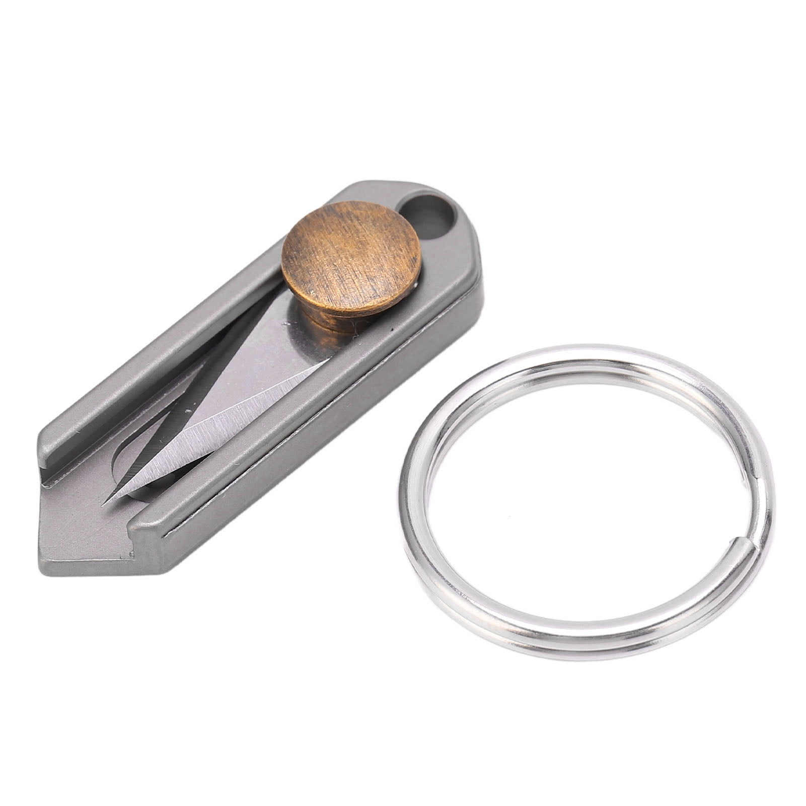 Porte-clés Mousqueton Titane Mousqueton Porte-clés En Titane TC4 - Léger (4.3g), Solide, 40.8mm, Pour EDC, Clés, équipement Outdoor Crochet Titane TC4 Léger