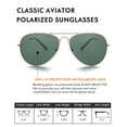 thumbnail image 2 of Classic Aviator Sunglasses Womens Polarized Shades for Men Small Face UV400 Protection Stainless Steel Eyewear with Case, 58MM ( Gold Frame G15 Lens ), 2 of 7