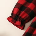 thumbnail image 3 of Gubotare Dresses for Girls Kids Winter Long Sleeved Black Red Plaid Dress Princess Dress Casual Skirt Outwear (Red,2-3 Years), 3 of 5