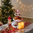 thumbnail image 6 of YHAICO Tray Decor Trays for Serving Food Tray for Walker Christmas Disposable Cake Stand Three Tier Paper Dessert Display Fruit Rack Santa Tree Designs Decorative Trays Holiday Party, 6 of 6