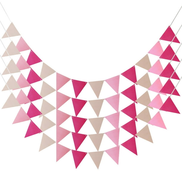 Paquete de 5 decoraciones para fiestas, bandera triangular, banderín ...