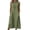 #519-Army Green, variant on Women's Loose Fit Slip Dress Solid Color Sleeveless V-Neck Linen Feel Button Front Casual Maxi Dress Summer Pocket Detail Gift