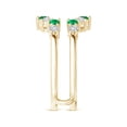 thumbnail image 3 of ANGARA Natural Emerald and Diamond Sunburst Ring Wrap in 14K Yellow Gold for Women (Size-2.6mm) | May Birthstone, Birthday, Anniversary, Jewelry Gift for Women | Natural Emerald Ring, 3 of 10