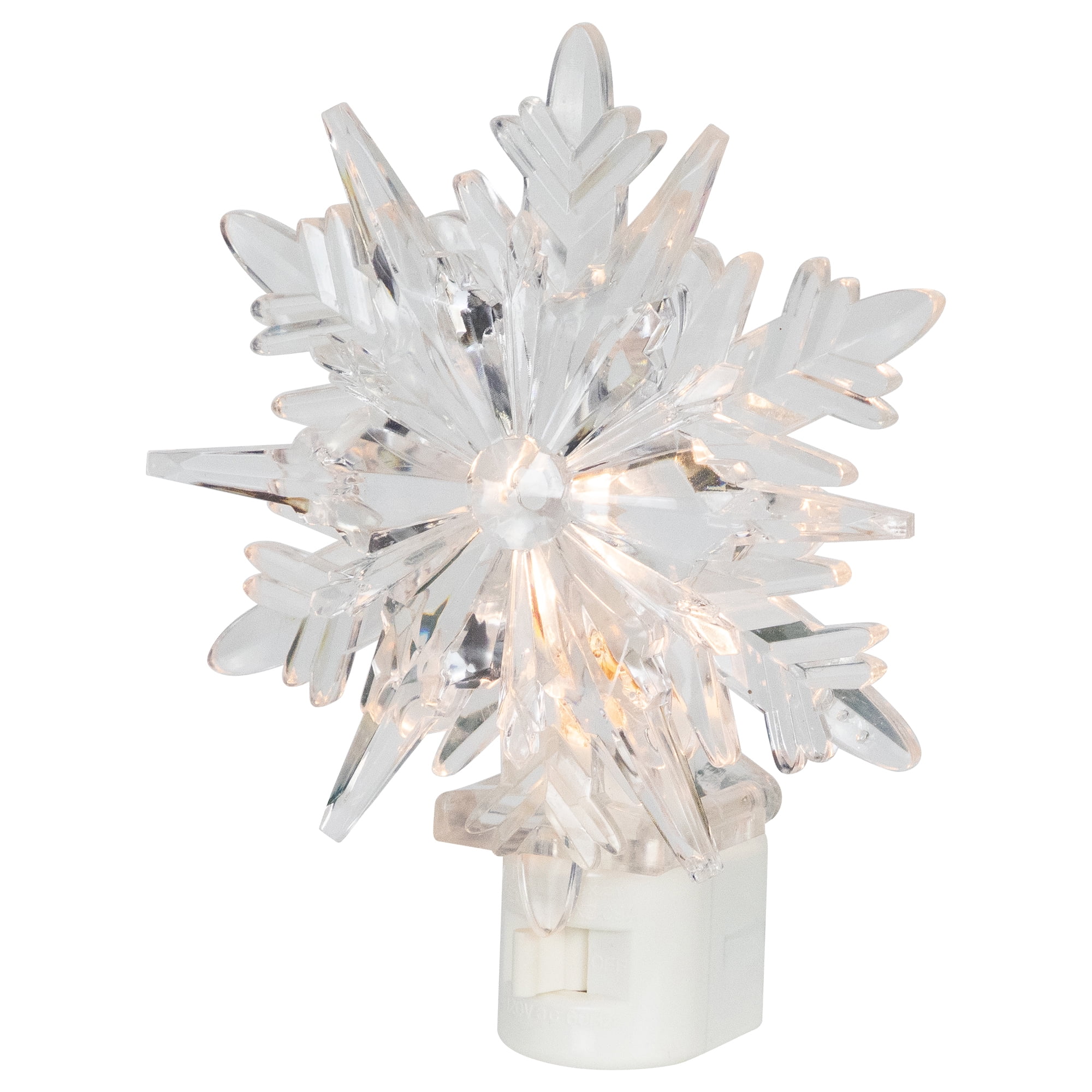 Northlight 3D Snowflake Christmas Night Light - 6" - Clear