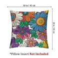 thumbnail image 4 of Groovy Flower Square Cushion Covers Set of 1 Retro Floral Boho Psychedelic Reversible Throw Pillow Covers for 70S Hippie Flowers Throw Pillowcases for Sofa Couch Chair Decor, 4 of 7