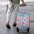 thumbnail image 3 of Multi Color Moroccan Checkered Pattern Luggage Cover Fashion Suitcase Cover Baggage Covers Fit 25-28 Inch Luggage (Go Travel), 3 of 5