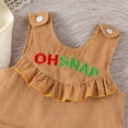 thumbnail image 6 of Kogui Baby Christmas Outfit Outfit Girl Long Sleeve Romper Ruffle Skirt Sets Fall Clothes 1 3 Months (Yellow,1-3 Months), 6 of 9