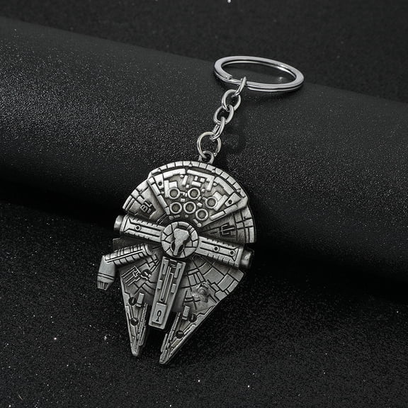 DESIGNICE Millennium Falcon Pewter Key Ring Key Chain for Men