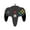 Black, variant on TeknoGame Wired N64 Controller - Clear Green