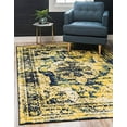 thumbnail image 2 of Unique Loom 3137839 5 x 8 ft. Salle Garnier Sofia Rectangular Rug, Navy Blue, 2 of 5