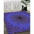 thumbnail image 3 of Ahgly Company Machine Washable Indoor Square Transitional Purple Area Rugs, 3' Square, 3 of 7