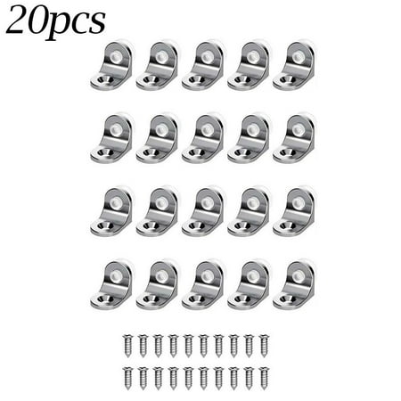 

Mduoduo 20 Pcs Glass Shelf Bracket Support Right Angle Fixing Bracket with Suction Cup Base