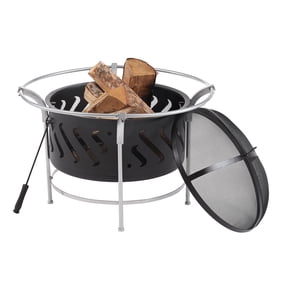 Mainstays 28 Fire Pit With Pvc Cover And Spark Guard Walmart Com