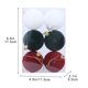thumbnail image 2 of 6 Bolas Navideas De Terciopelo De Plstico Flocado, 2, 4 Pulgadas, Color Rojo, Adorno Para Rbol De Navidad, Ideal Para Colgar En El Hogar (paquete De 6), UKHBMC, 2 of 9
