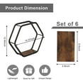 thumbnail image 4 of Set of 6 Hexagon Floating Shelves Honeycomb Shelves Wall Mounted for Wall Decor, 4 of 8