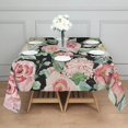 thumbnail image 3 of Pioneer Flower Floral Print Pattern Square Tablecloth,Waterproof Square Table Cover,Wipeable Spillproof Washable Table Cover for Home Kitchen Party Decor 42"X42"(107x107cm), 3 of 6