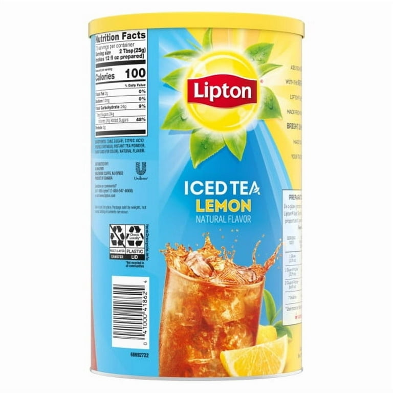 Lipton Lemon Sweetened Iced Tea Mix, 2.1 Oz