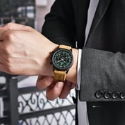 BENYAR Mens Quartz Watches Chronograph Leather Sports 42mm Wrist Watch for Men Casual Design Wristwatch