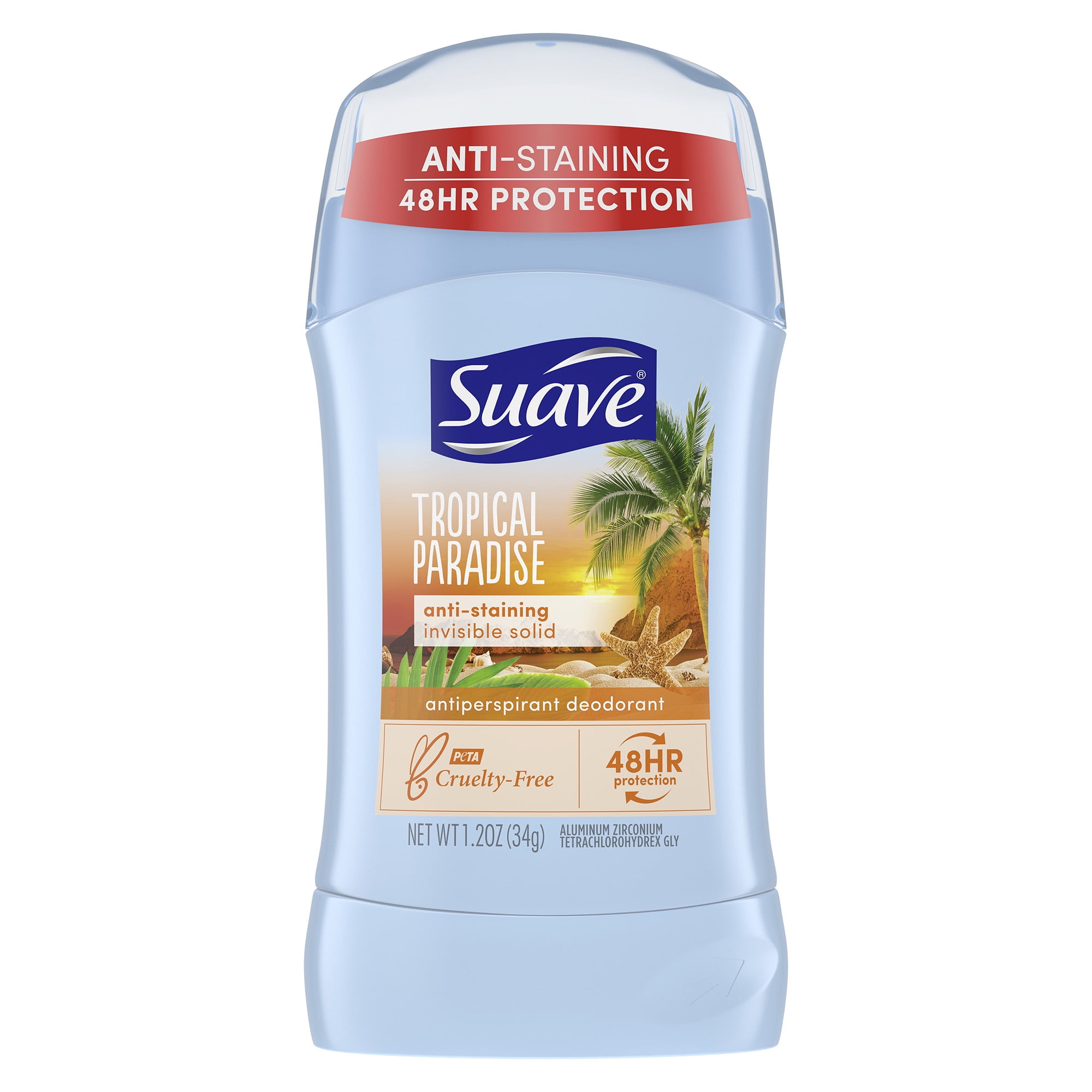 Suave Deodorant Antiperspirant Stick Tropical Paradise 1 2 oz Suave Deodorant Antiperspirant Stick Tropical Paradise 1 2 oz