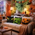 thumbnail image 5 of Halloween Throw Pillow Covers 20x20 Inch Halloween Decor Pumpkin Ghost Print Square Cushion Cases for Sofa Couch Bedroom Holiday Party Decor, 5 of 8