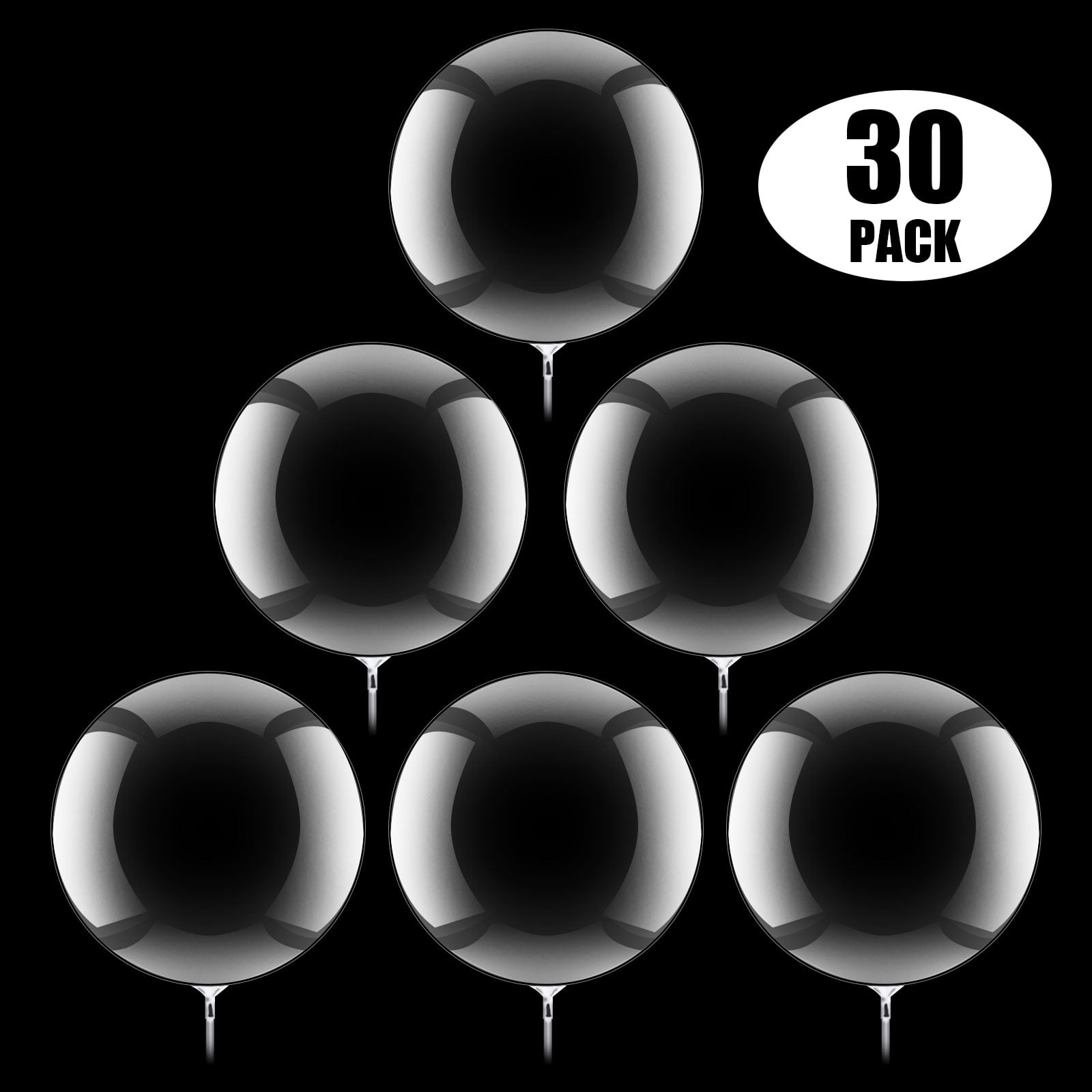 Bobo Balloons, 25 pack Pre Stretched 24 inch Helium/Air Large Clear  Balloons for Stuffing, Beautiful DIY Bubble Balloon Decor for Wedding