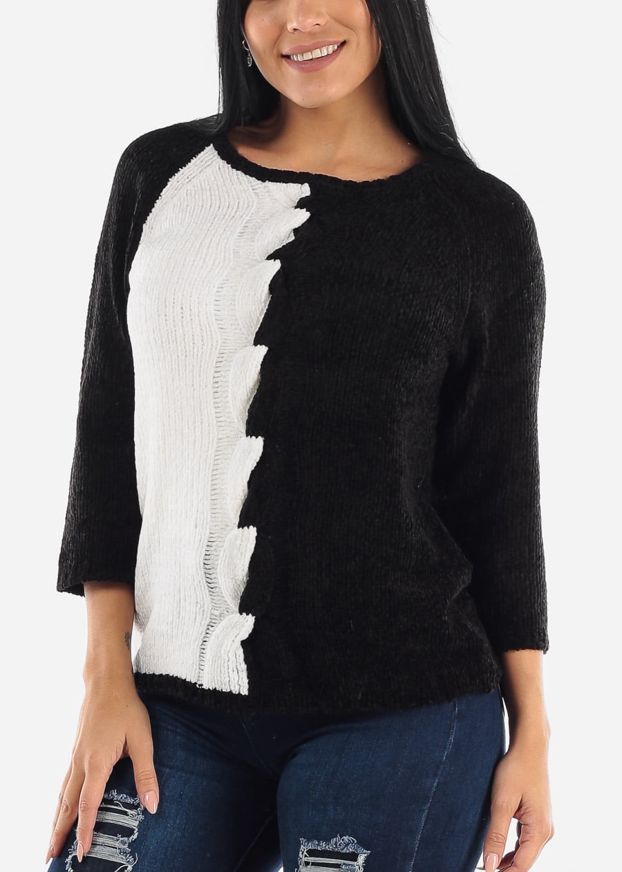 juniors black sweater