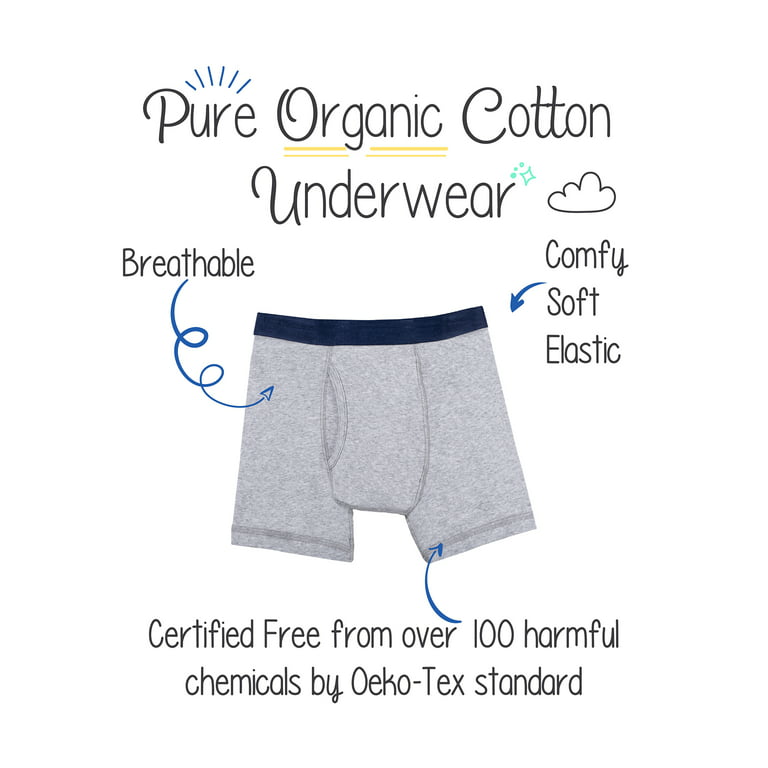 Little Star Organic Toddler Boy 7 Pk Underwear Boxer Briefs, Size 2T-5T 