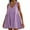 Purple, variant on Women Summer Sleeveless Mini Dress, Casual Loose Sundress with Pocket, Pleated V-Neck Flow Beach Dress for Outdoor Activities and Daily Wear