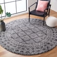 thumbnail image 2 of SAFAVIEH Tunisia Rose Geometric Area Rug, Black/Ivory, 6'7" x 6'7" Round, 2 of 7