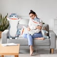 thumbnail image 5 of BenBen Long Cat Plush Pillow, Cat Stuffed Animal Body Pillow for Kids, 43 in, Grey, 5 of 10