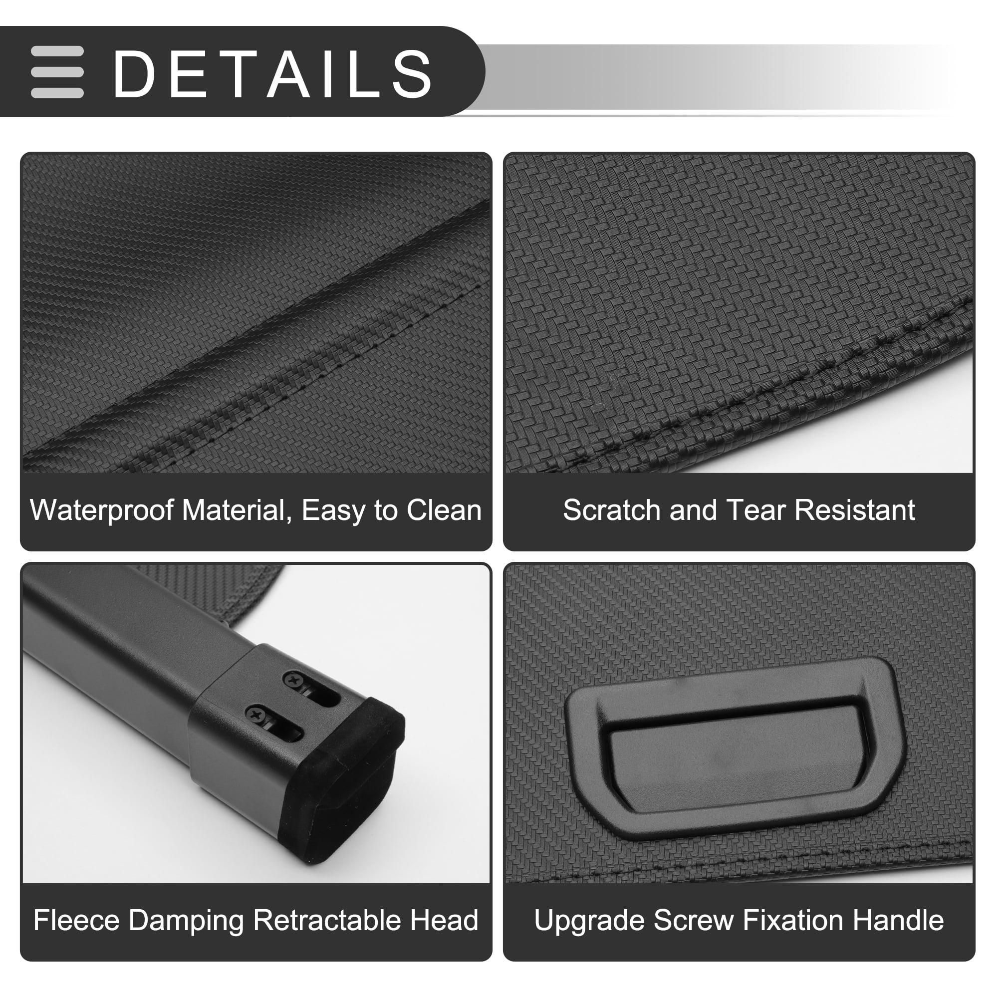 Unique Bargains Retractable Cargo Cover for Honda Rear Trunk Parcel Shield Shade Black1