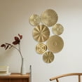 thumbnail image 5 of Pawsdot 7 Pieces Round Wall Decor Golden Disc Metal Wall Decoration for Party Decor, 5 of 5