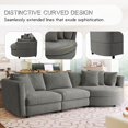 thumbnail image 5 of Modern Simple Polyester Three-seat Sofa 111.4''W for Living Room, 5 of 25