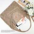 thumbnail image 5 of Gocvo Crochet Bag for Women, Crochet Tote Summer Bag Mesh Large Shoulder Bag (Khaki 14 x 10 x 26.5in), 5 of 6
