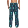 thumbnail image 4 of FORMRS Mens Pajama Pants with Pockets Cotton Sleepwear Lounge Bottoms Sizes S-2XL, Green Jellyfish Pattern, 4 of 7