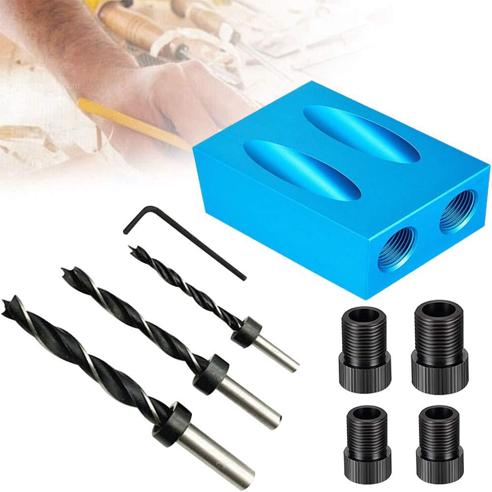 Pocket Hole Screw Jig Dowel Drill Joinery Kit Carpenters Wood Woodwork Guides 