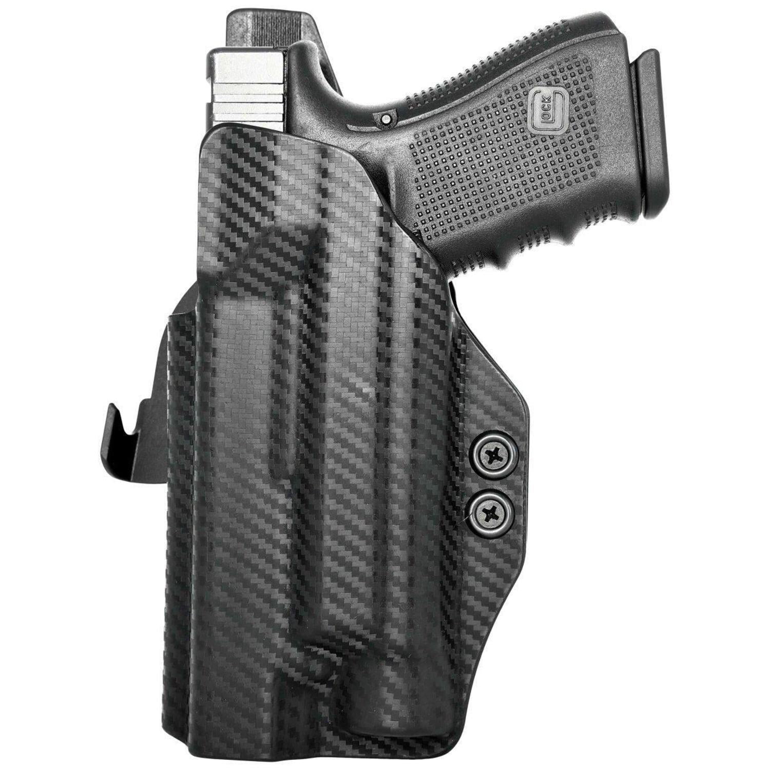Rounded OWB KYDEX Paddle Holster, Glock 17 19 19X 22 23 31 32 34 35 45 Gen 1-5 w