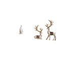 thumbnail image 1 of Figura coleccionable de pingüino y reno, adorno decorativo artesanal, estatua de animal de resina, estatuas de ciervos y de pie, adornos para, 1 of 8