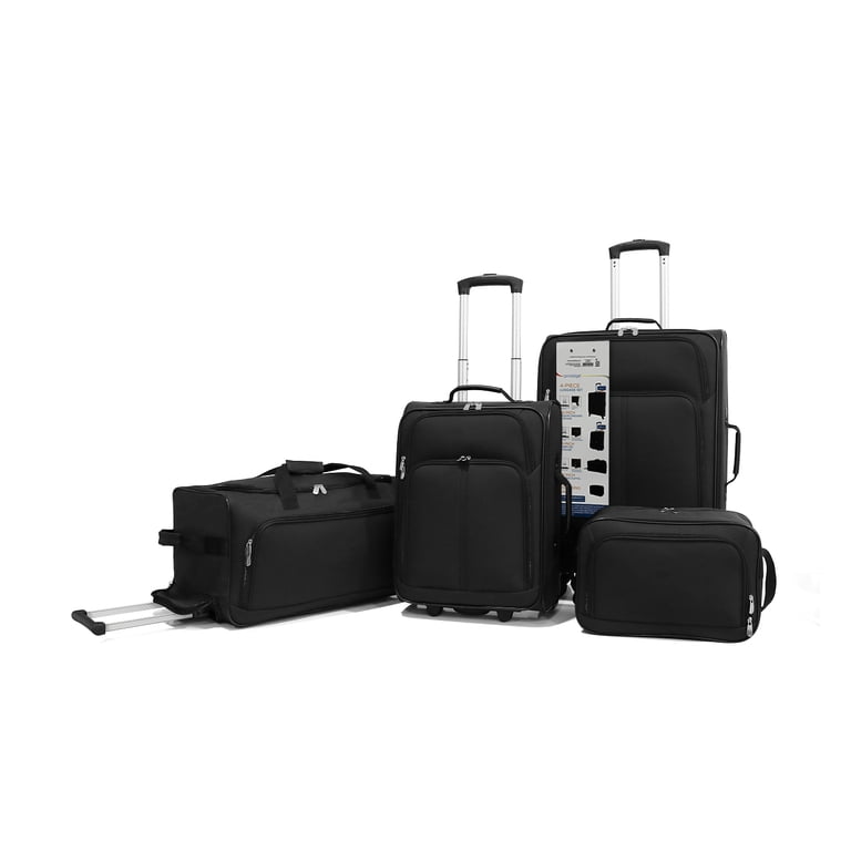 Protege 4-Piece Softside Luggage Set, Black photo 1