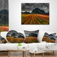 thumbnail image 3 of Designart Beautiful Colored Tulips Panorama - Landscape Printed Throw Pillow - 16x16, 3 of 4
